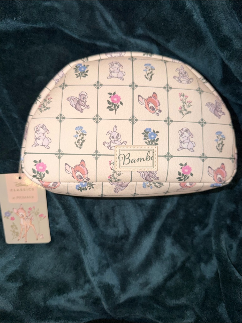 Primark Bambi Floral Cosmetic Pouch in Cream, Pink, Blue